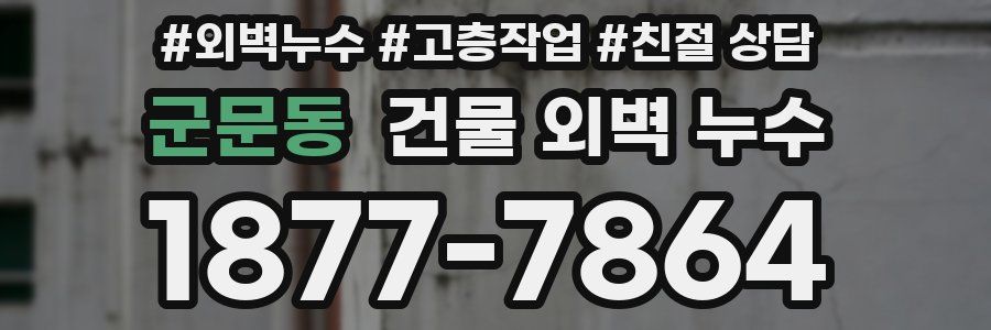 군문동 건물 외벽 누수