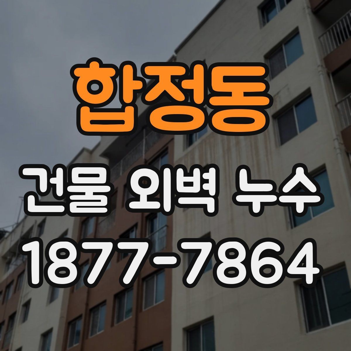 합정동 건물 외벽 누수 사례로 보는 원인 분석