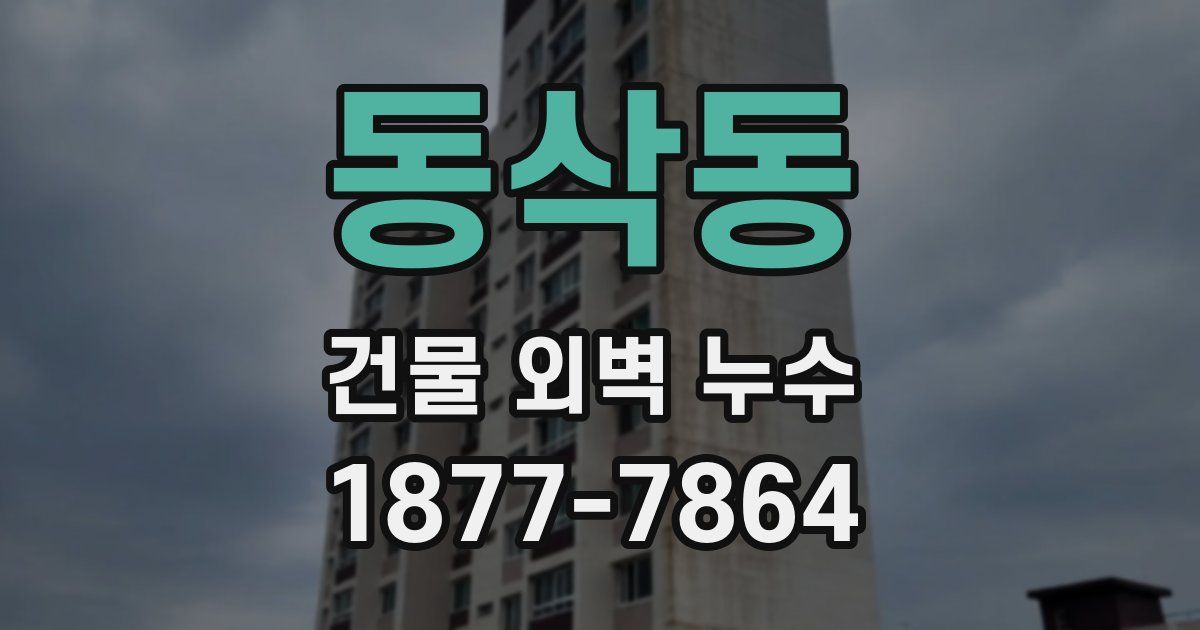 동삭동 건물 외벽 누수
