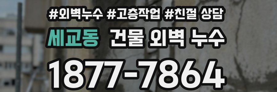 세교동 건물 외벽 누수