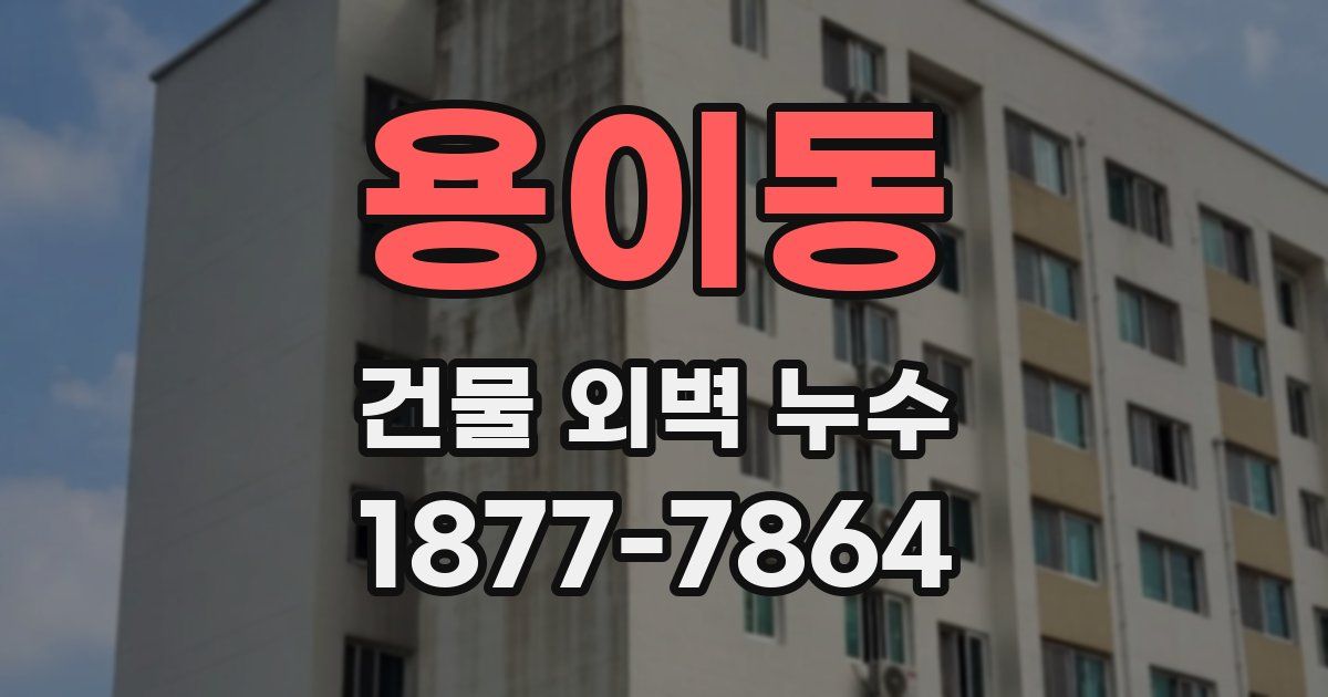용이동 건물 외벽 누수
