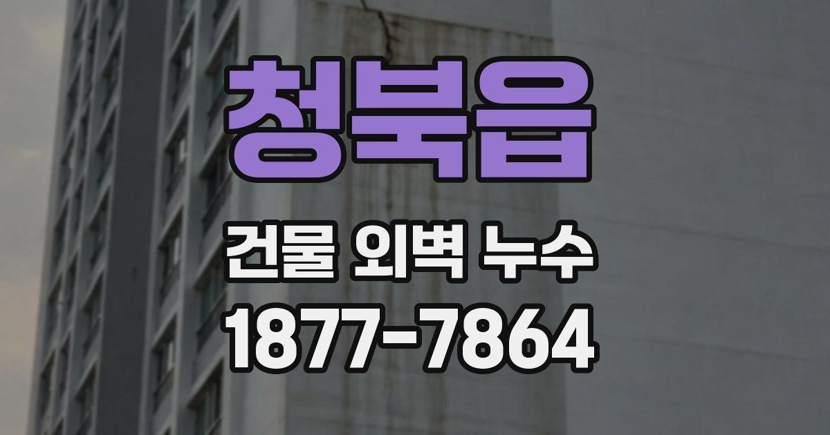 청북읍 건물 외벽 누수