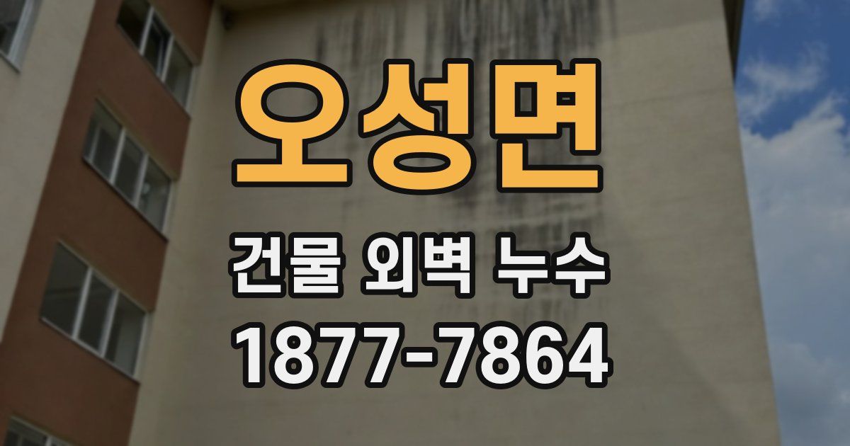 오성면 건물 외벽 누수