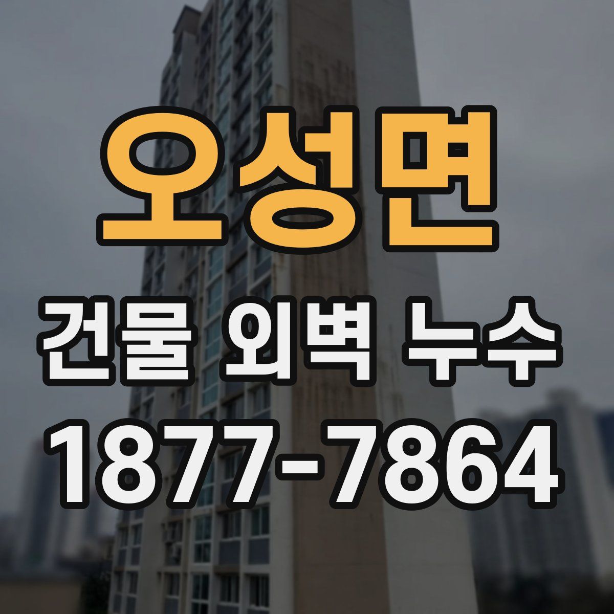오성면 건물 외벽 누수