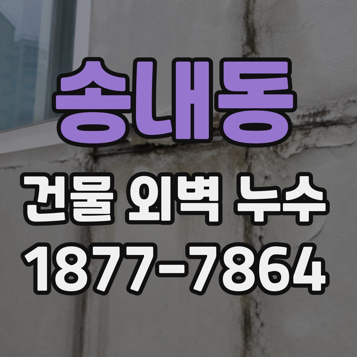 송내동 건물 외벽 누수