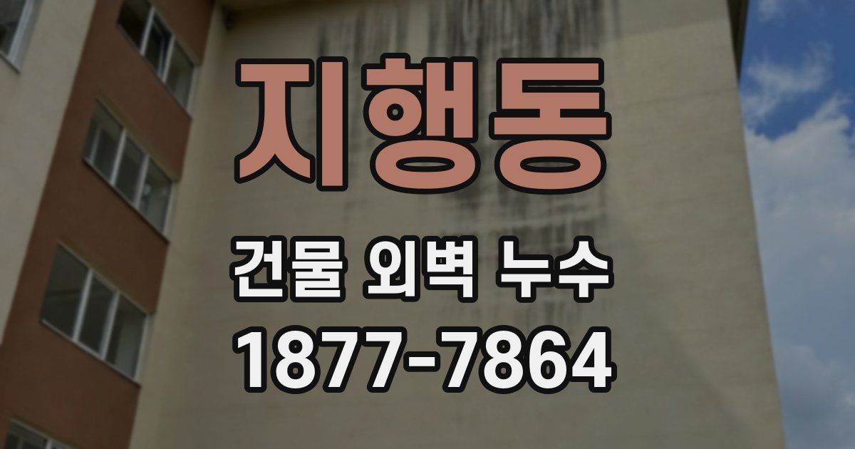 지행동 건물 외벽 누수