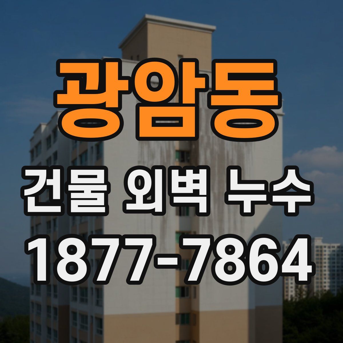 광암동 건물 외벽 누수