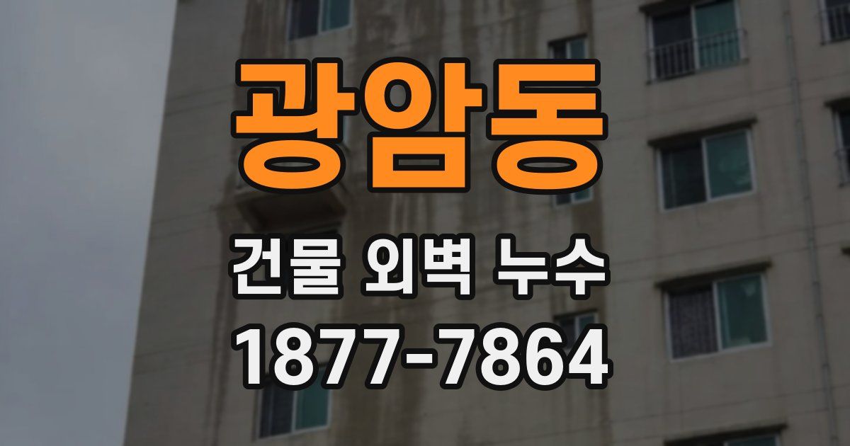 광암동 건물 외벽 누수