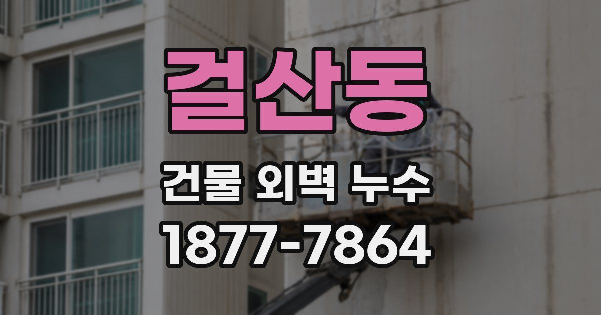 걸산동 건물 외벽 누수