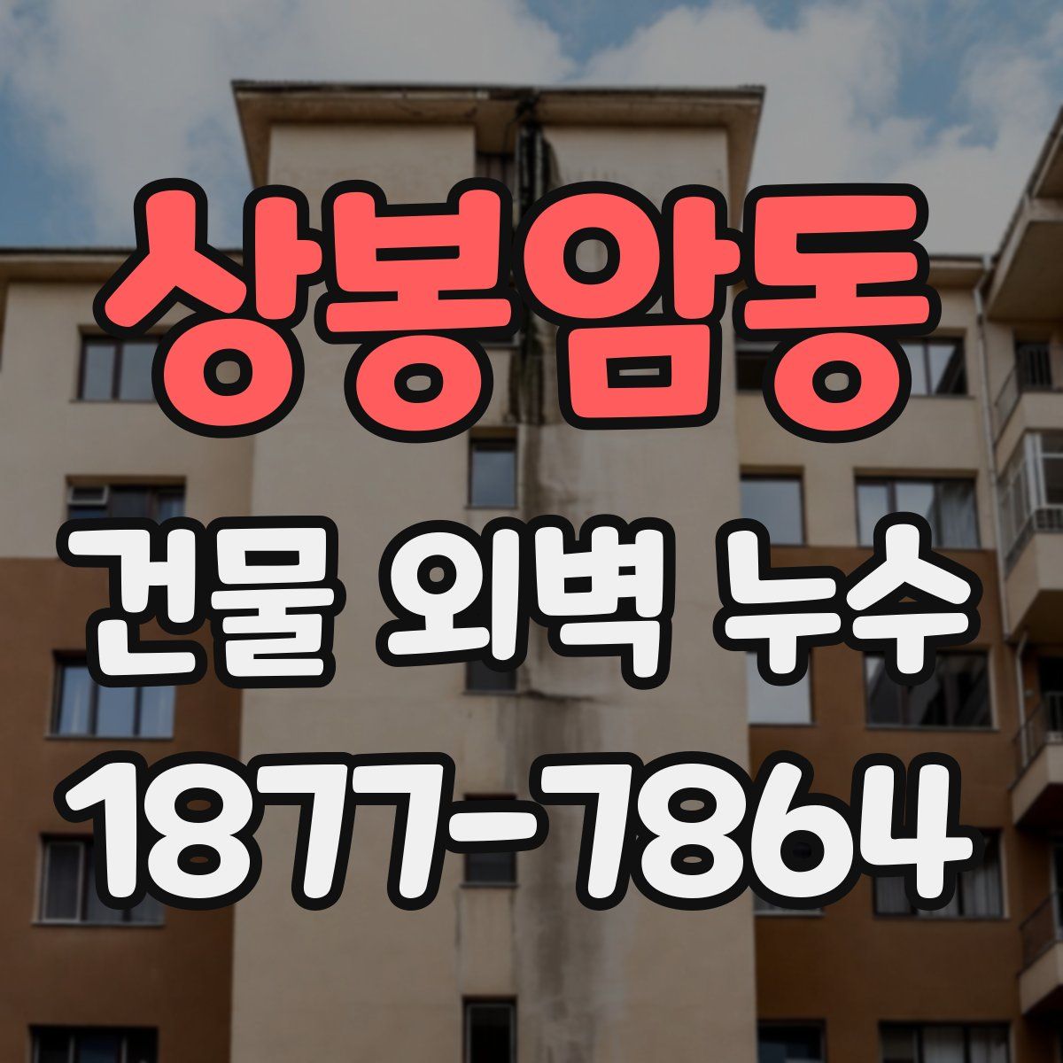 상봉암동 건물 외벽 누수