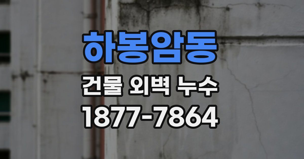 하봉암동 건물 외벽 누수