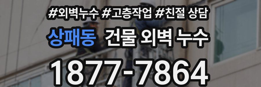 상패동 건물 외벽 누수