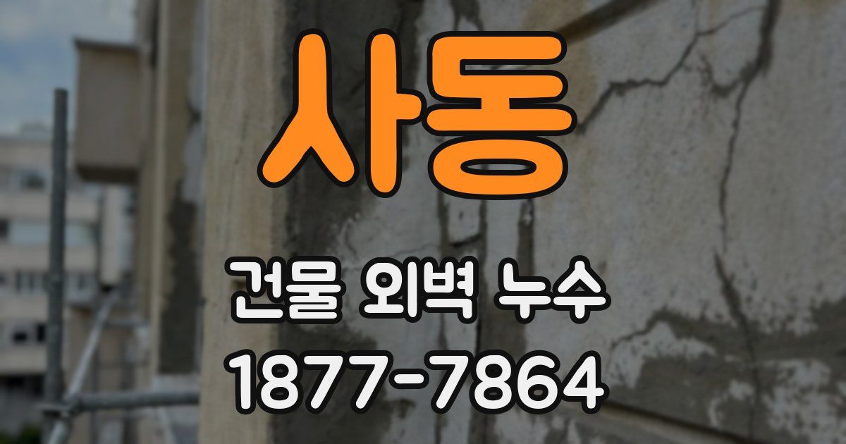 사동 건물 외벽 누수