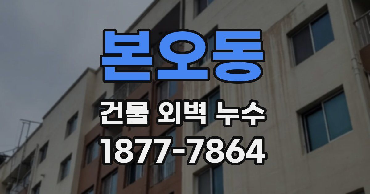 본오동 건물 외벽 누수