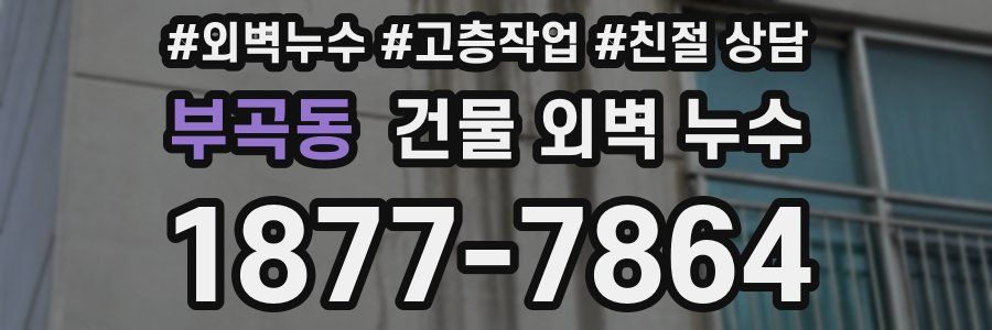부곡동 건물 외벽 누수