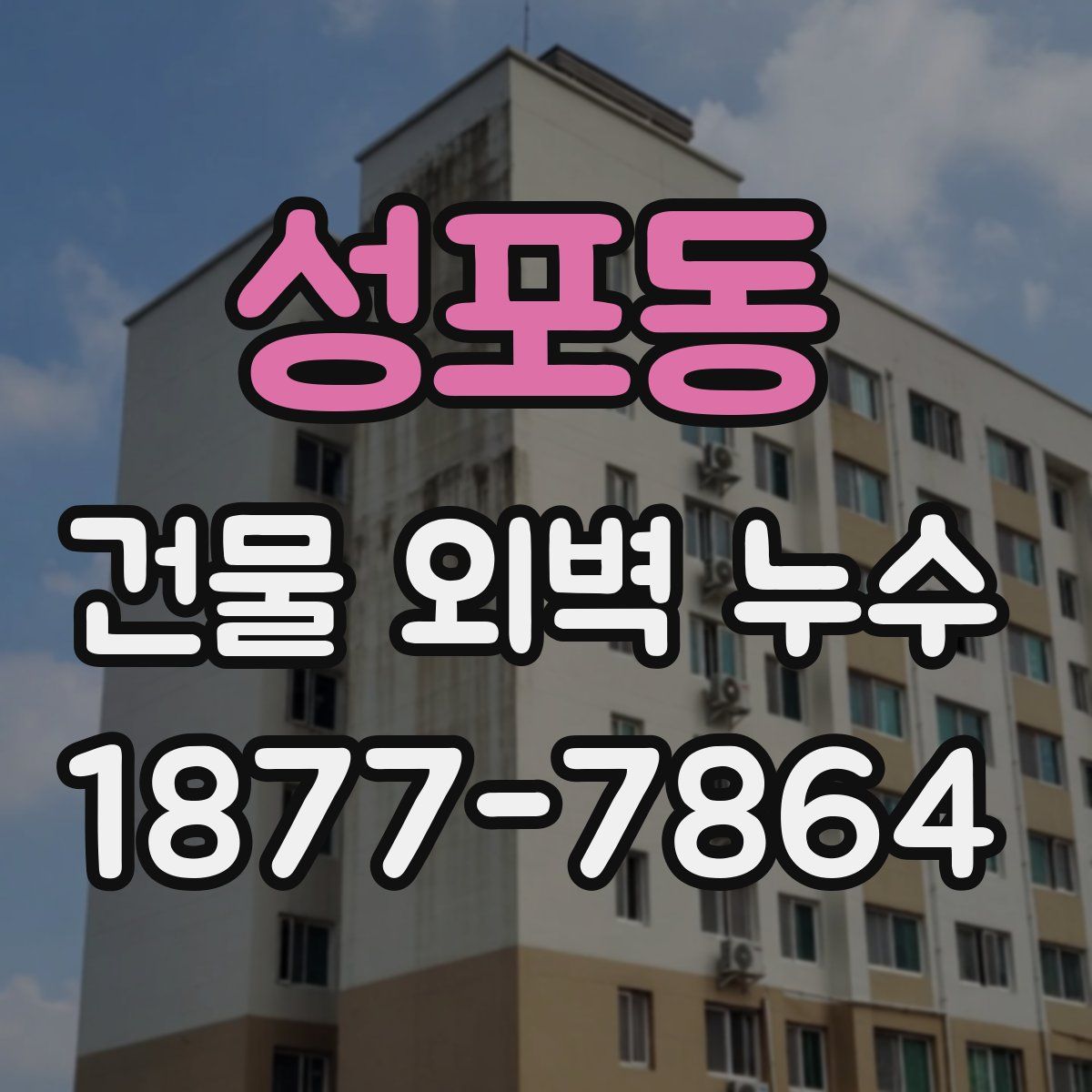 성포동 건물 외벽 누수