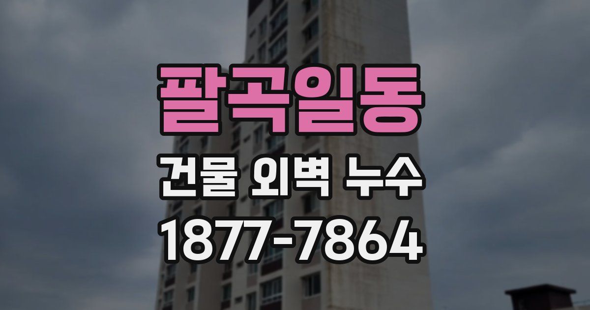 팔곡일동 건물 외벽 누수