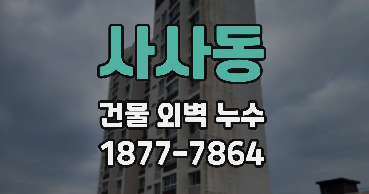 사사동 건물 외벽 누수