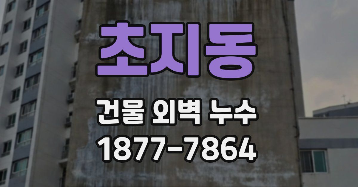 초지동 건물 외벽 누수