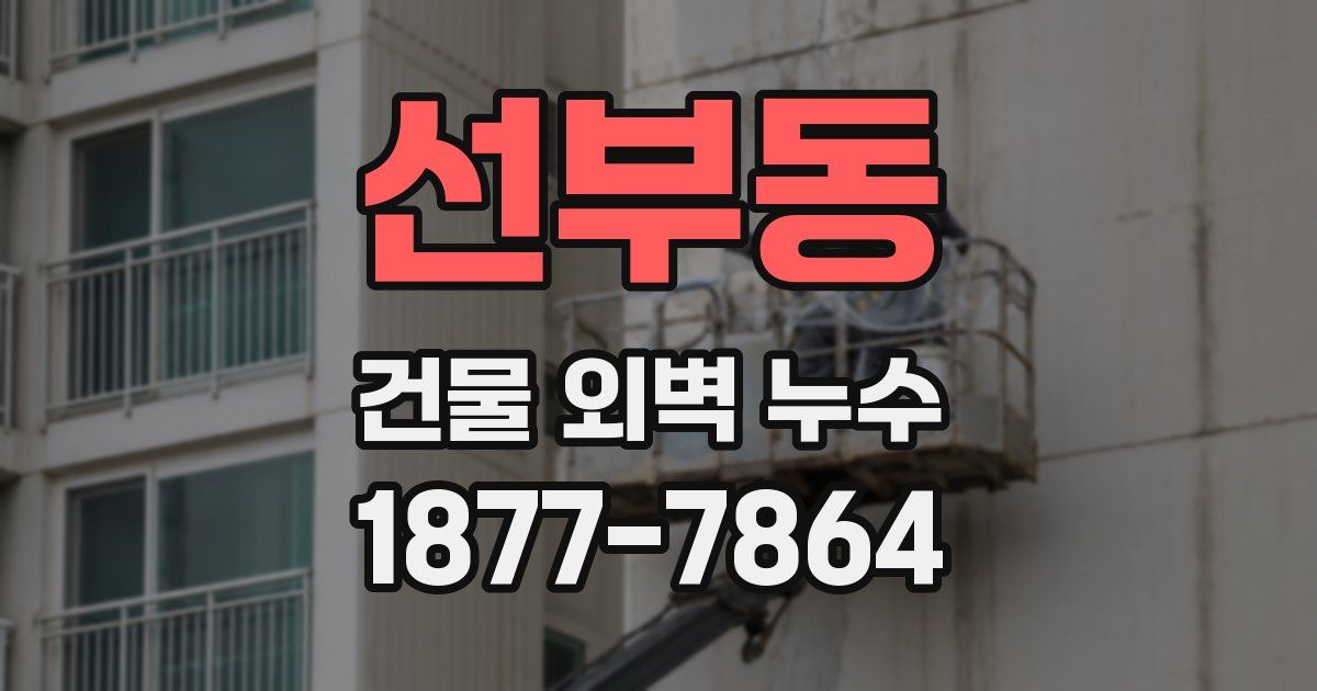 선부동 건물 외벽 누수