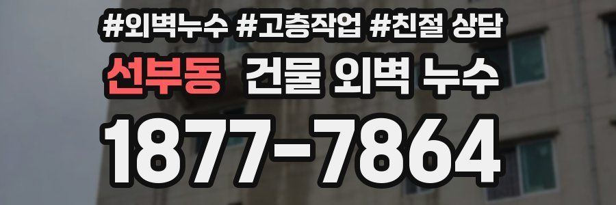 선부동 건물 외벽 누수