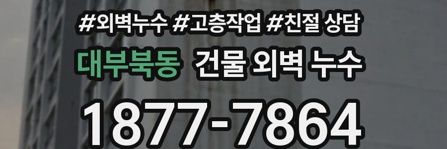 대부북동 건물 외벽 누수