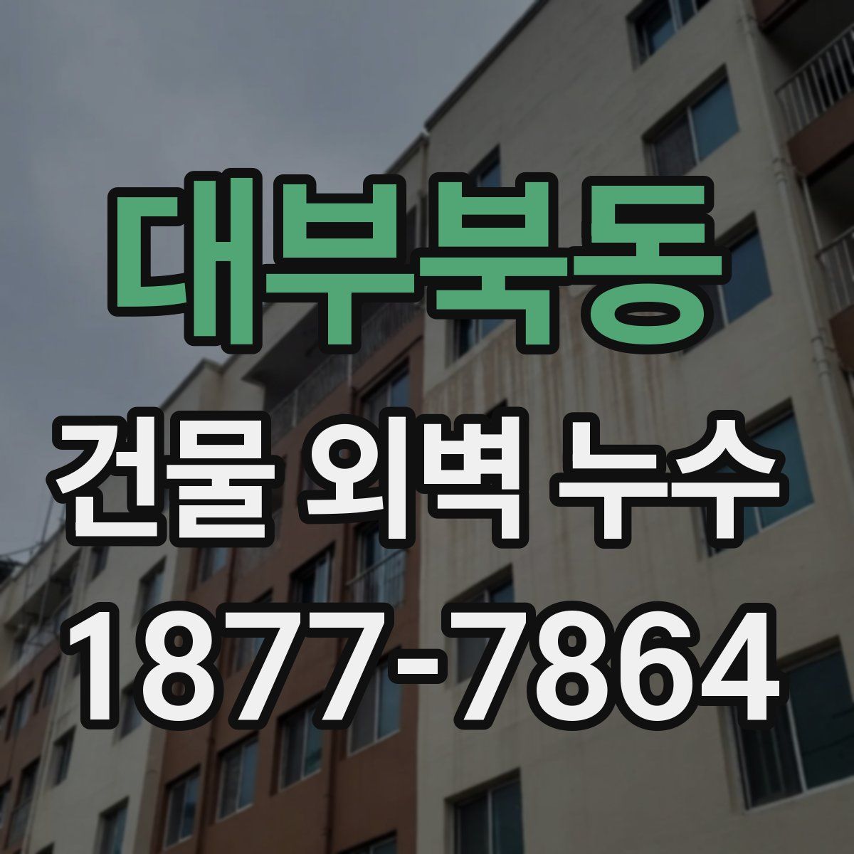 대부북동 건물 외벽 누수