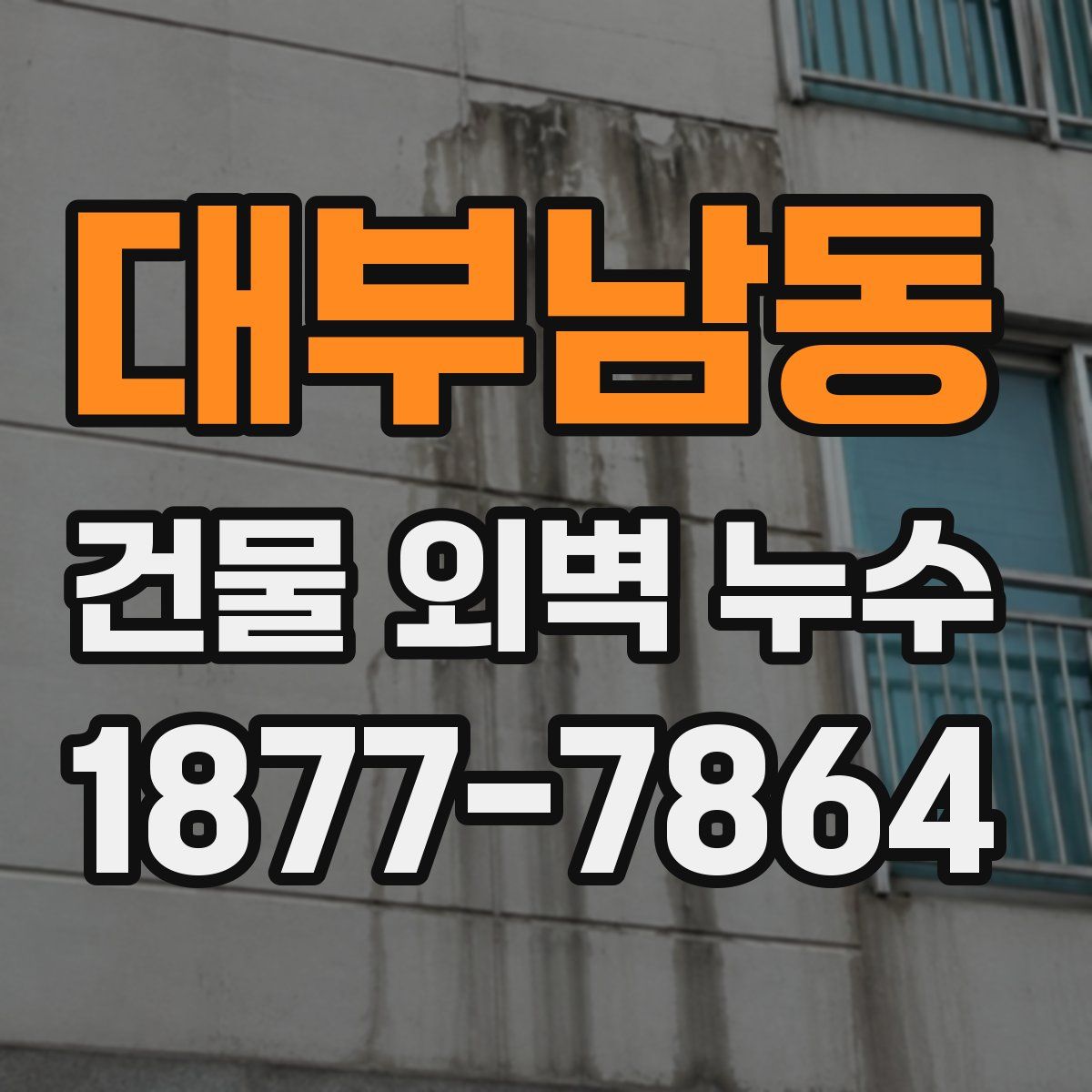 대부남동 건물 외벽 누수