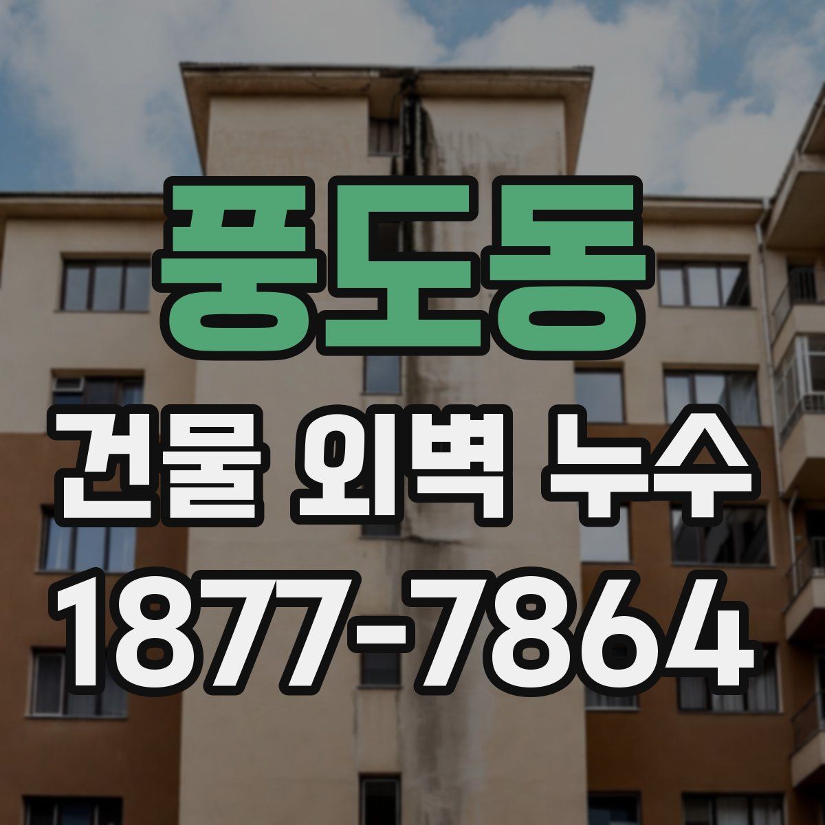 풍도동 건물 외벽 누수
