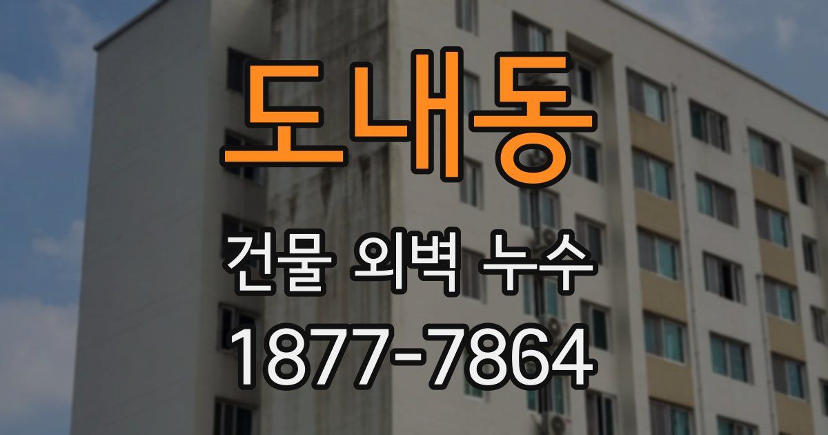 도내동 건물 외벽 누수
