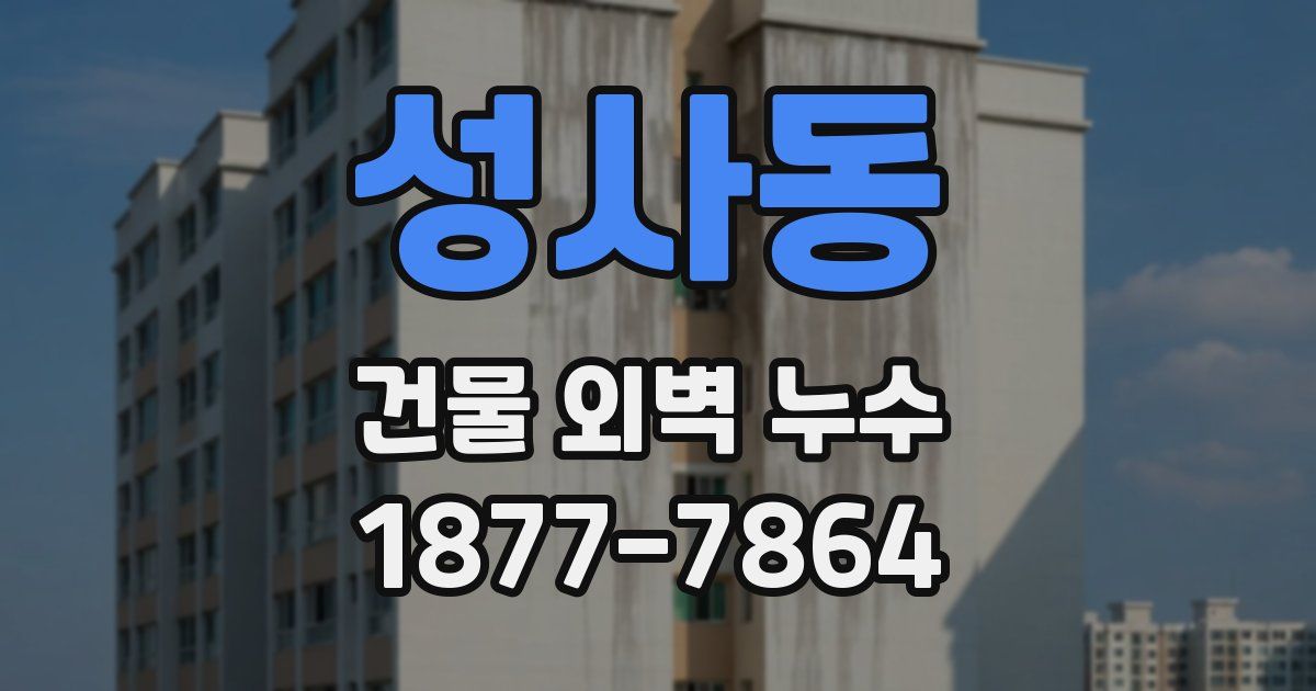 성사동 건물 외벽 누수