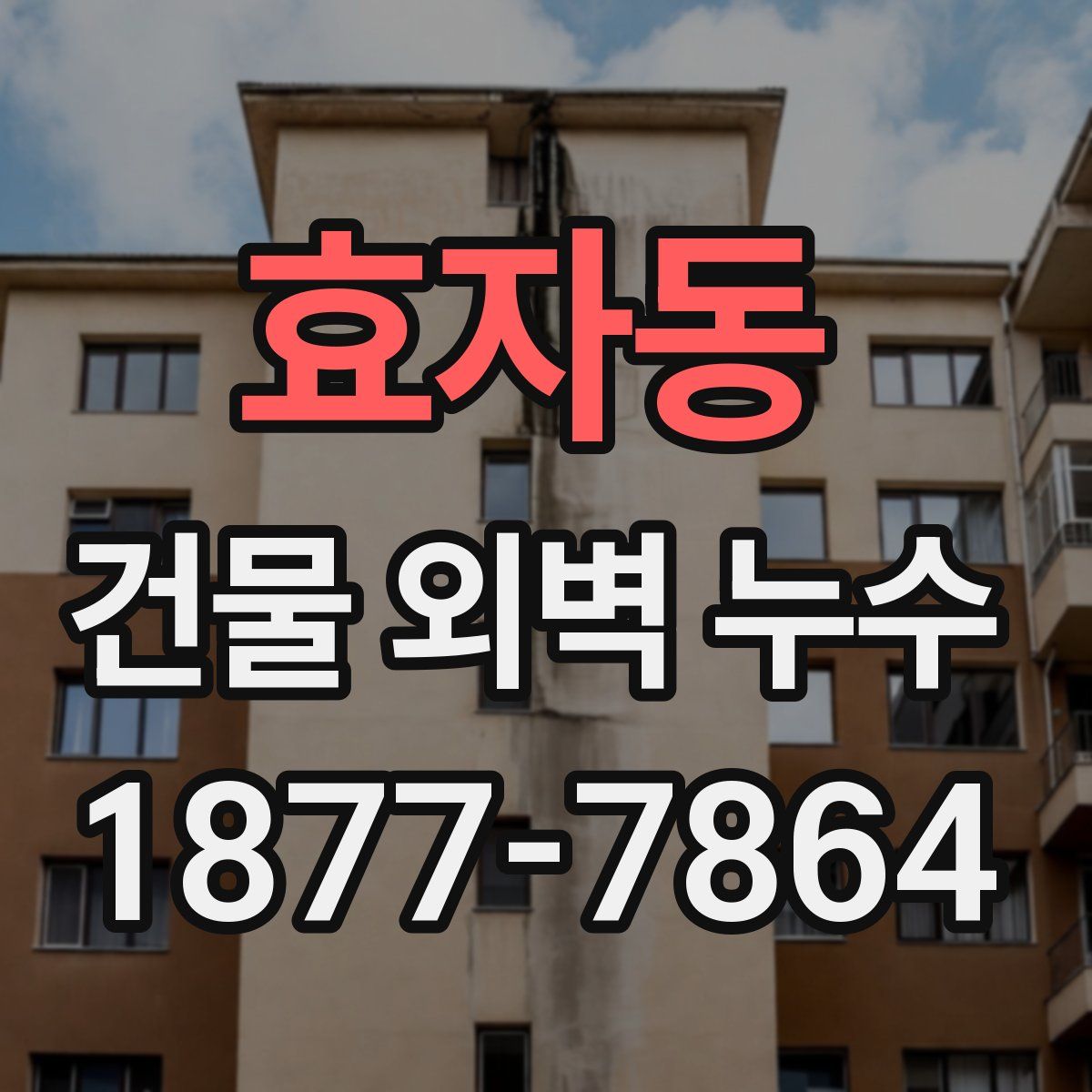 효자동 건물 외벽 누수