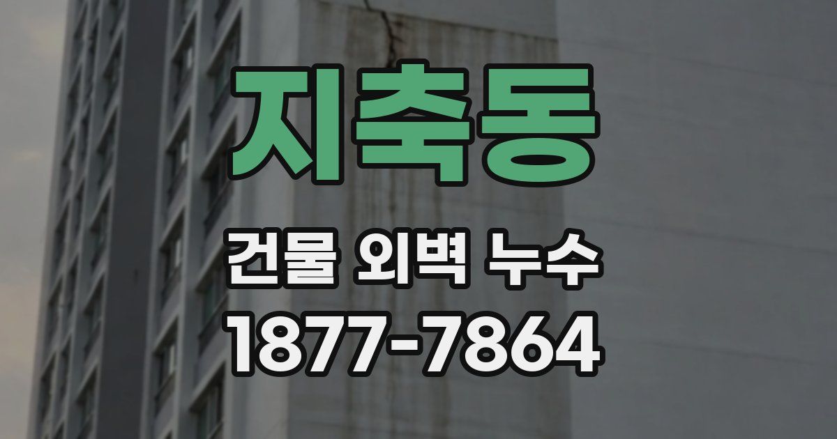지축동 건물 외벽 누수