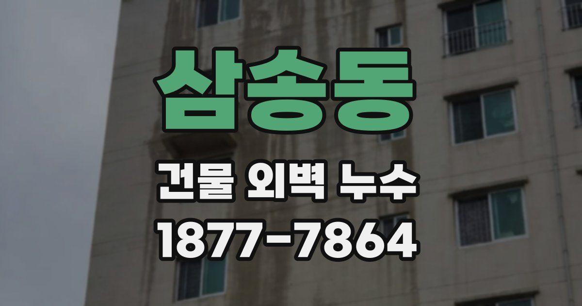 삼송동 건물 외벽 누수