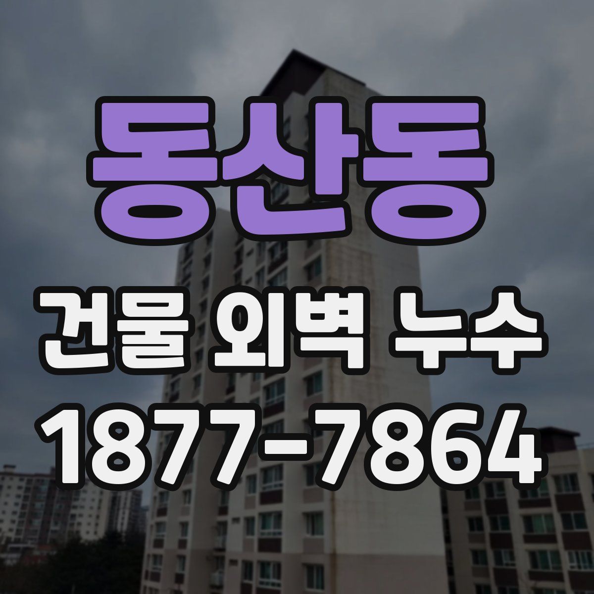 동산동 건물 외벽 누수
