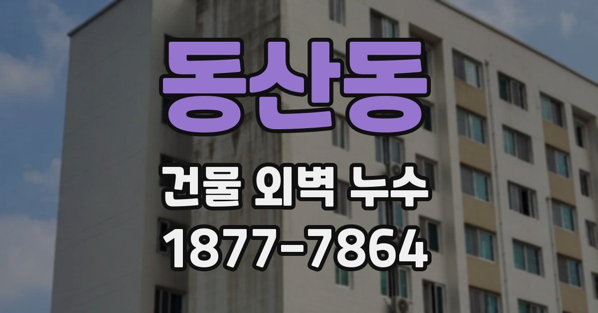 동산동 건물 외벽 누수