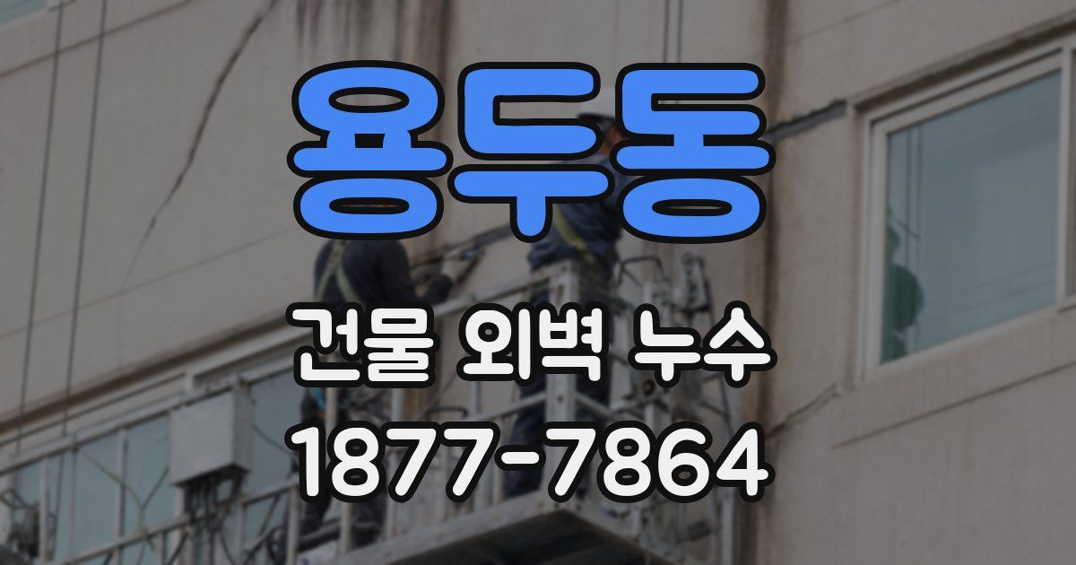 용두동 건물 외벽 누수
