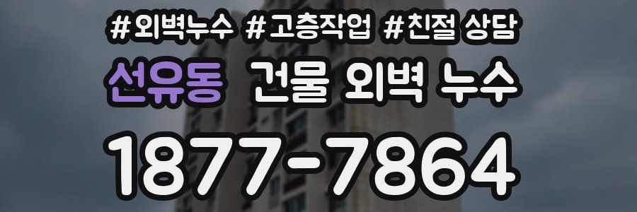 선유동 건물 외벽 누수