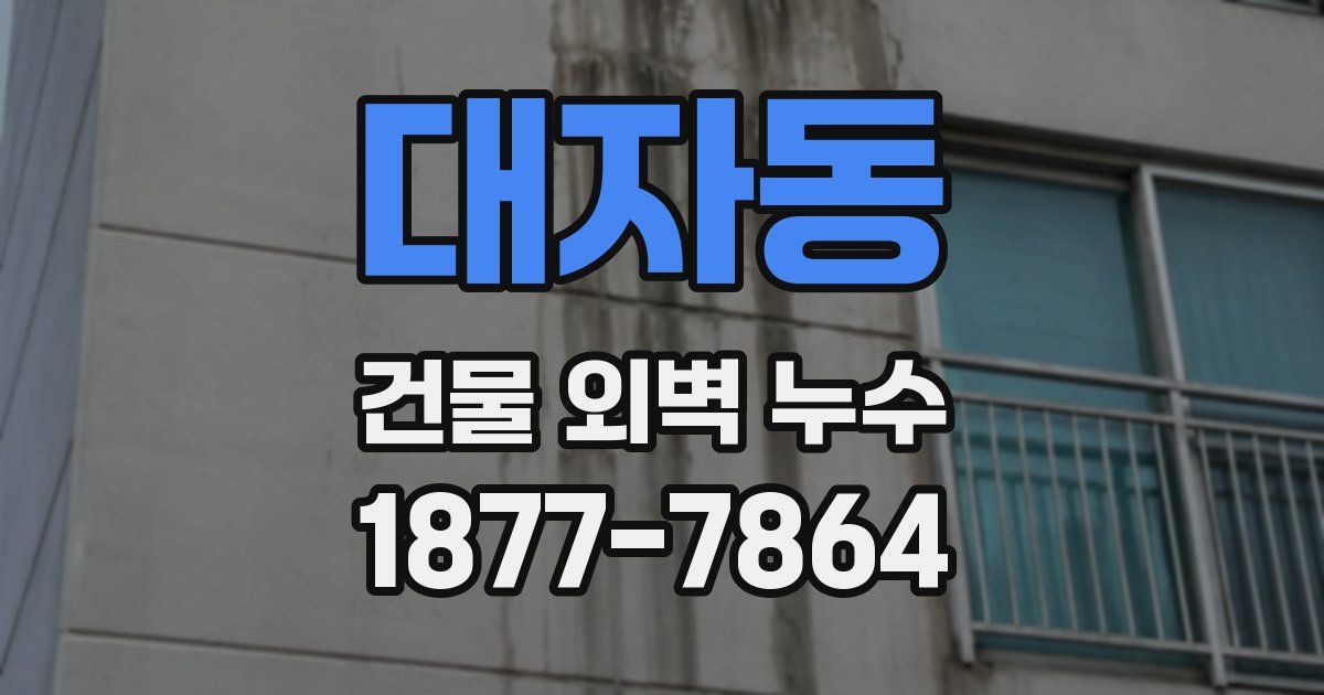 대자동 건물 외벽 누수