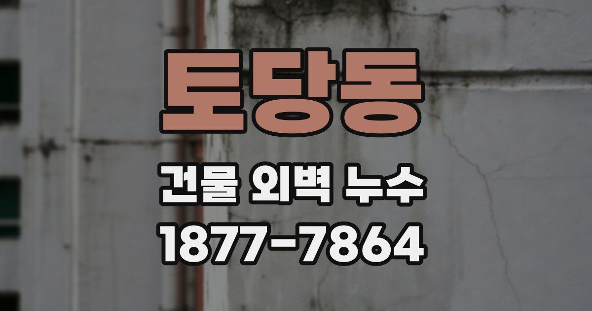 토당동 건물 외벽 누수