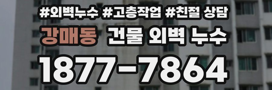 강매동 건물 외벽 누수