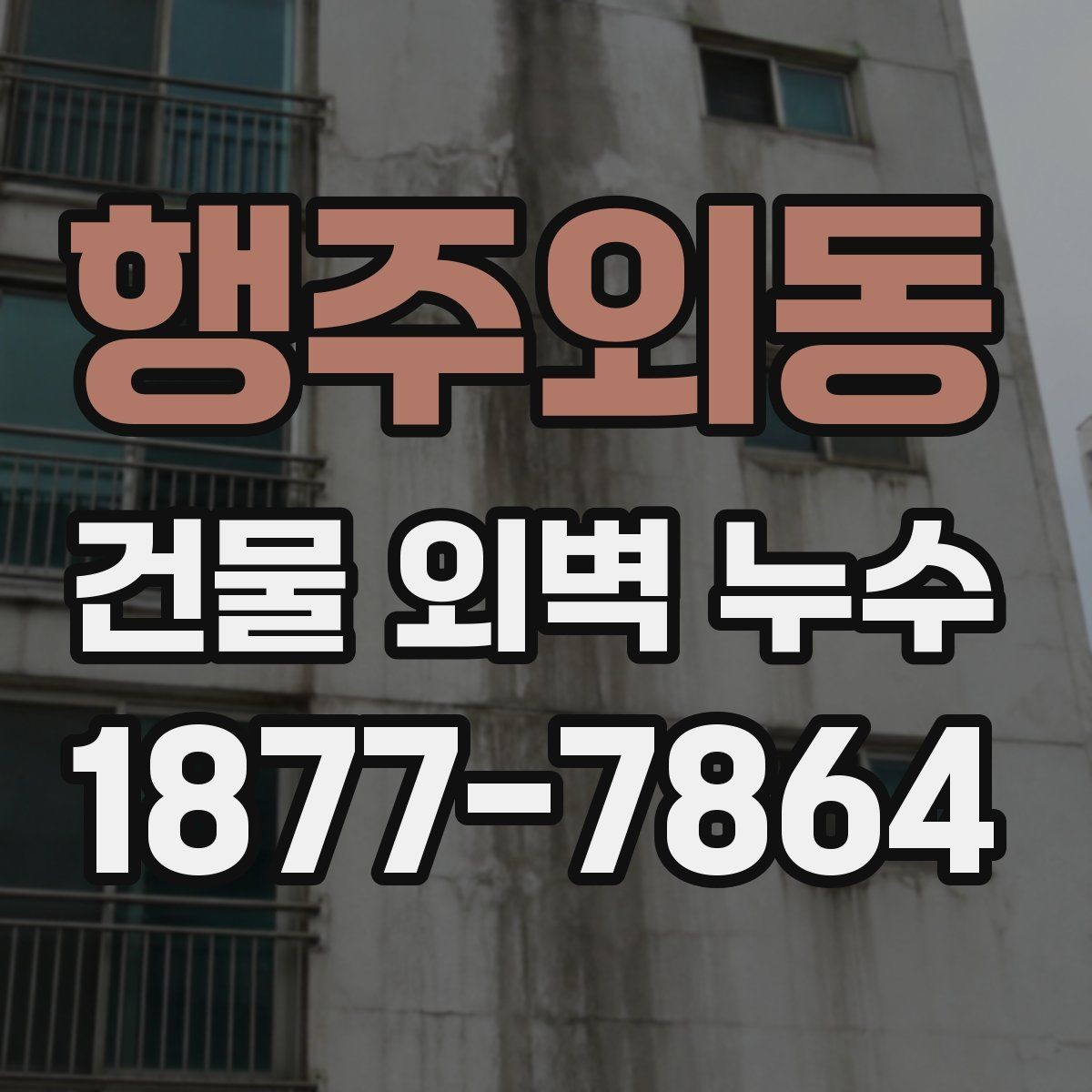 행주외동 건물 외벽 누수 발생 시 대응 방법