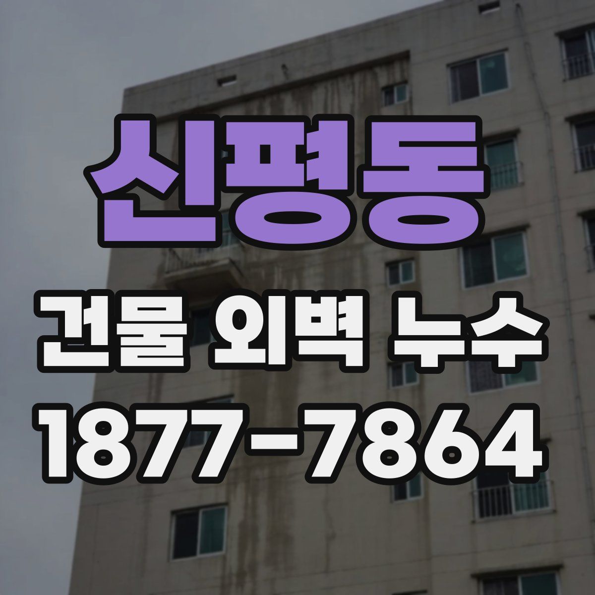 신평동 건물 외벽 누수