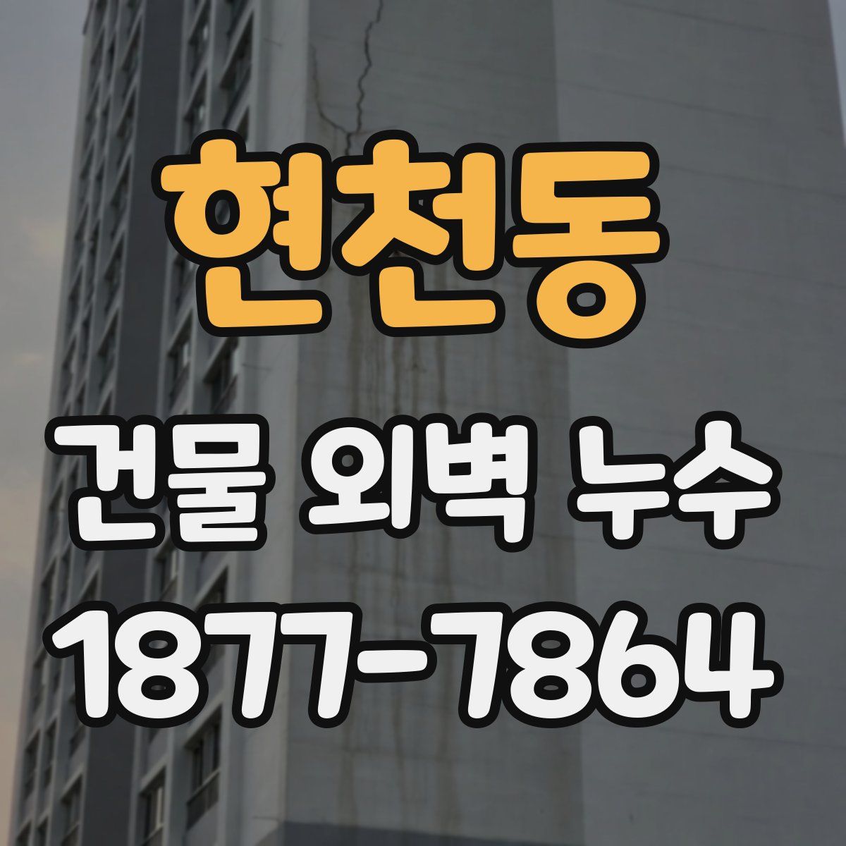 현천동 건물 외벽 누수