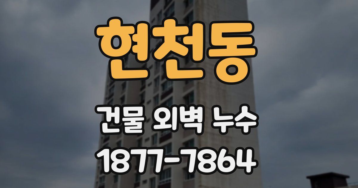 현천동 건물 외벽 누수