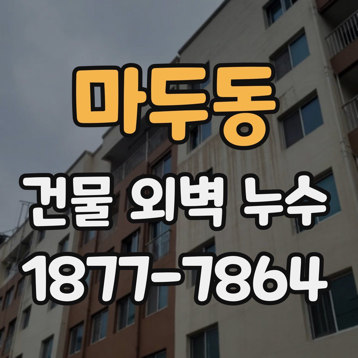 마두동 건물 외벽 누수