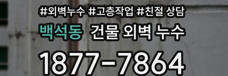 백석동 건물 외벽 누수