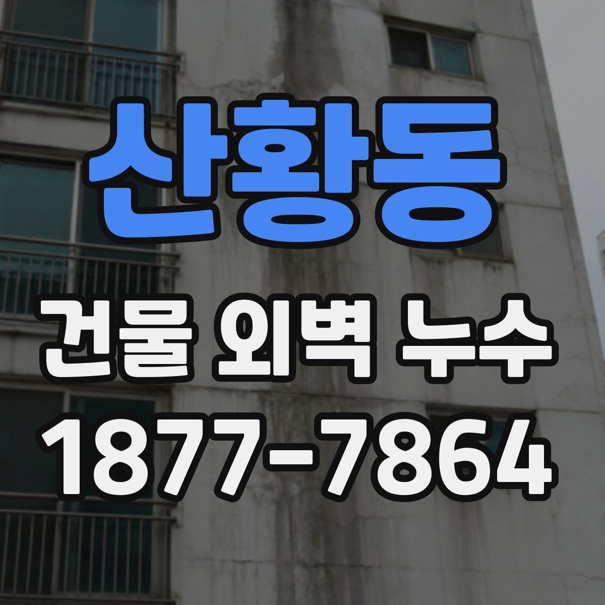 산황동 건물 외벽 누수