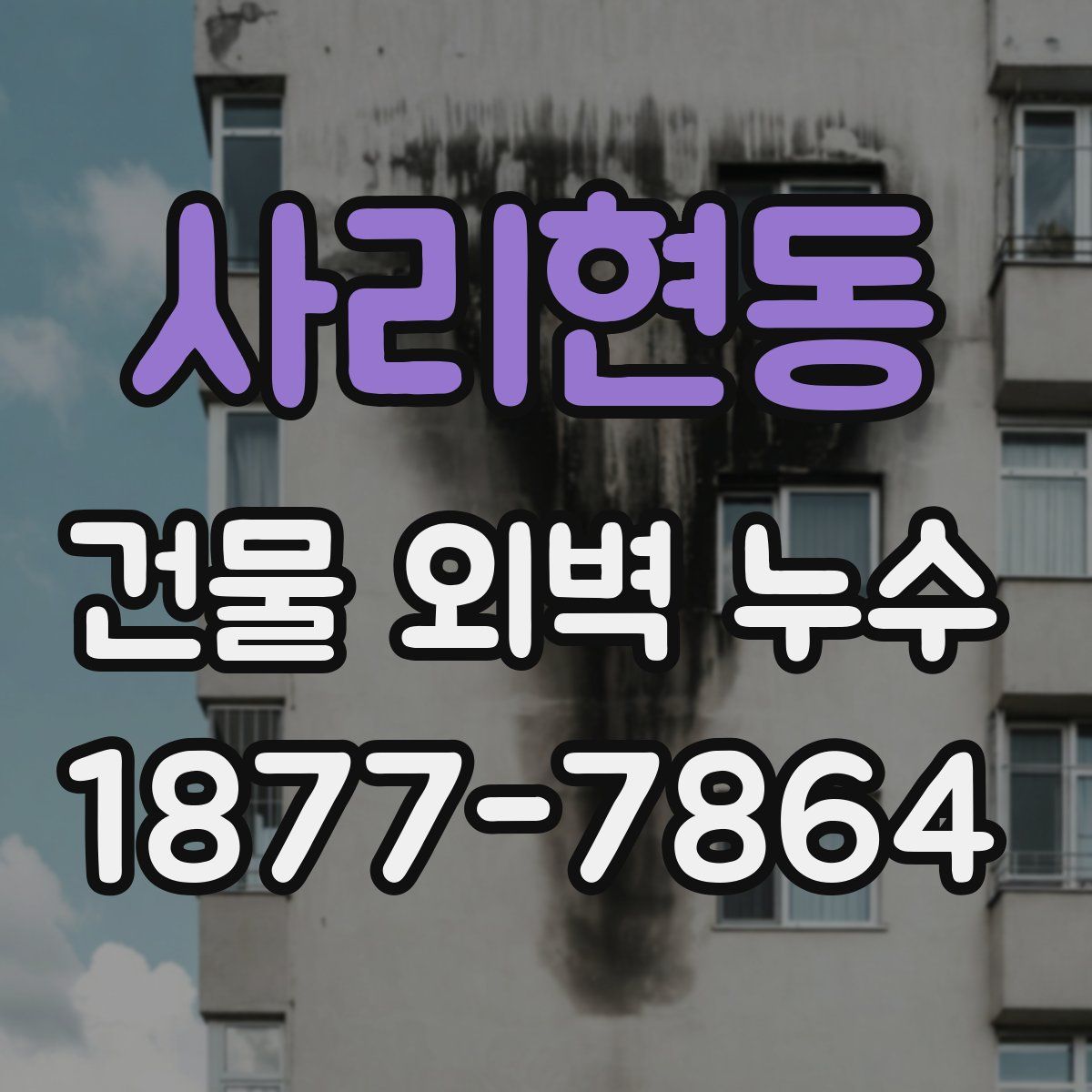 사리현동 건물 외벽 누수