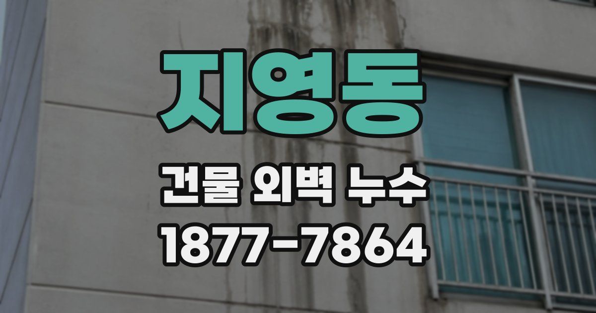 지영동 건물 외벽 누수